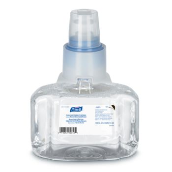 small clear bottle, clear sanitizer, Purell brand